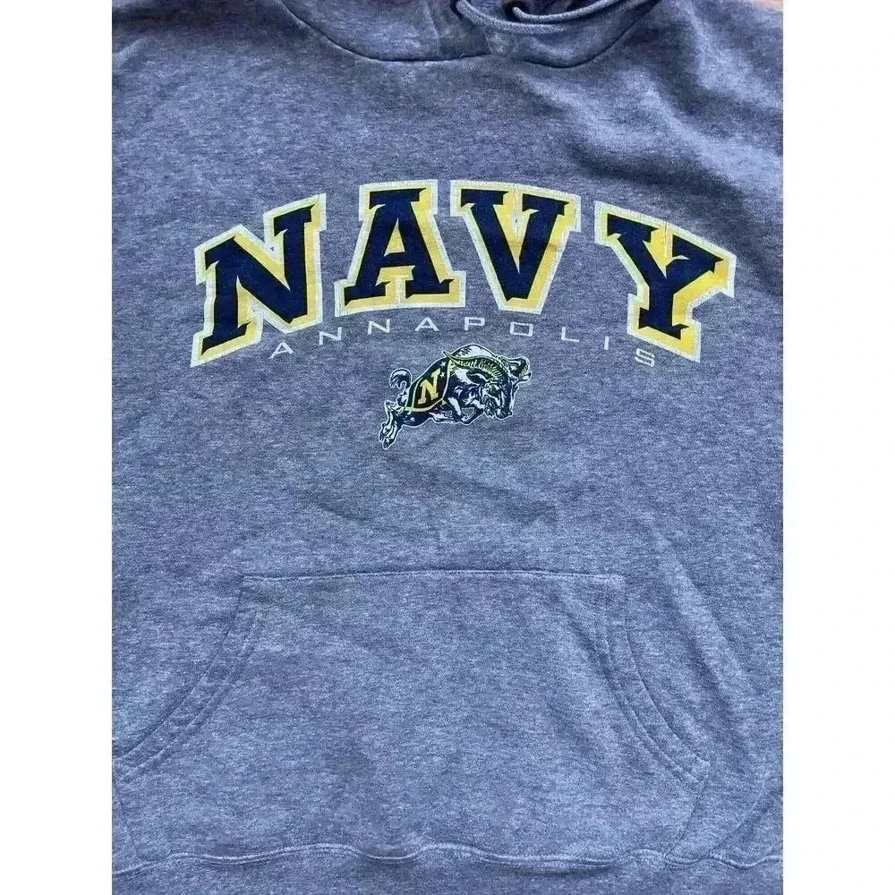 US Navy Annapolis MD Jansport Hoodie Gray Youth XL Military USA - Picture 4 of 9